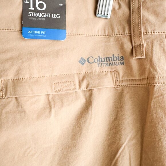 Columbia Light Beige Straight Leg Active Fit Convertible Outdoor Pants 16 - Picture 8 of 8